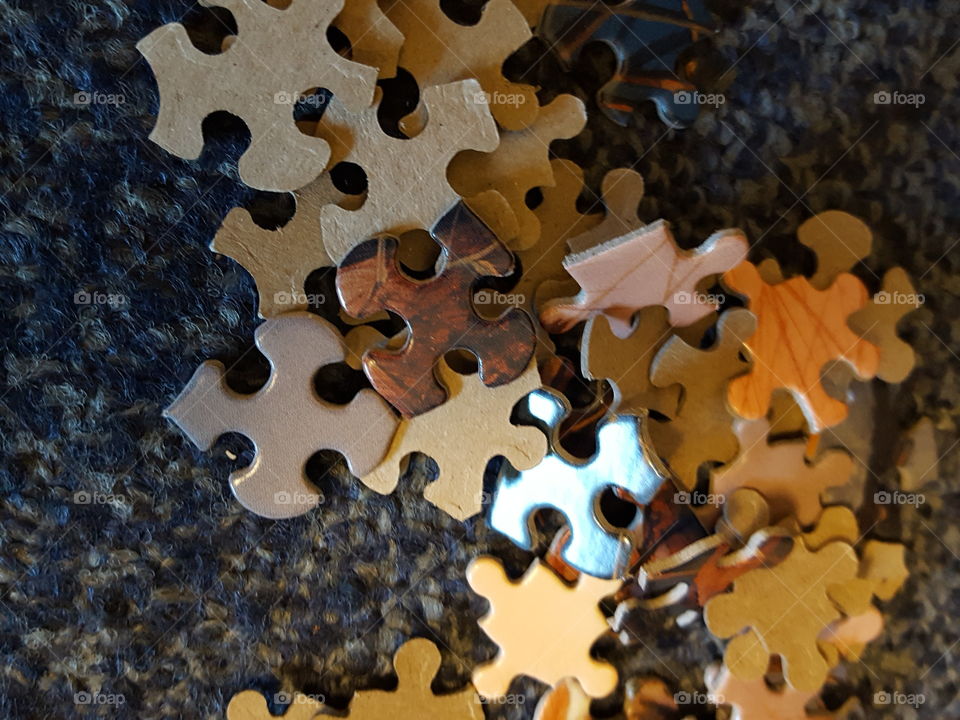 View of puzzle pieces