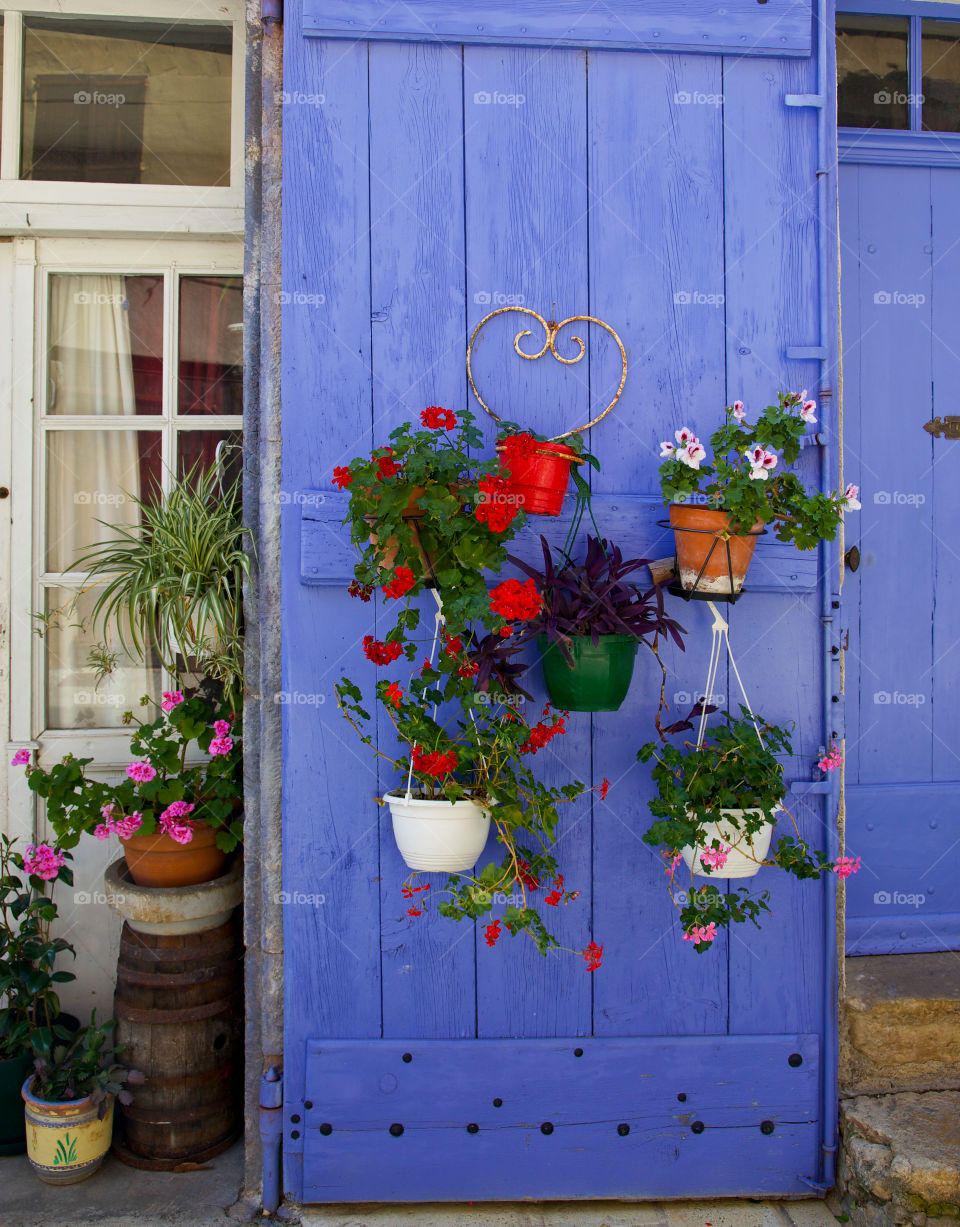 Blue door in Provence, France. 