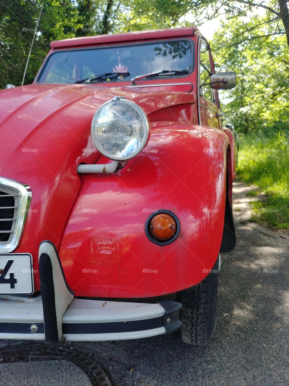 red car Ente rot auto Oldtimer alt