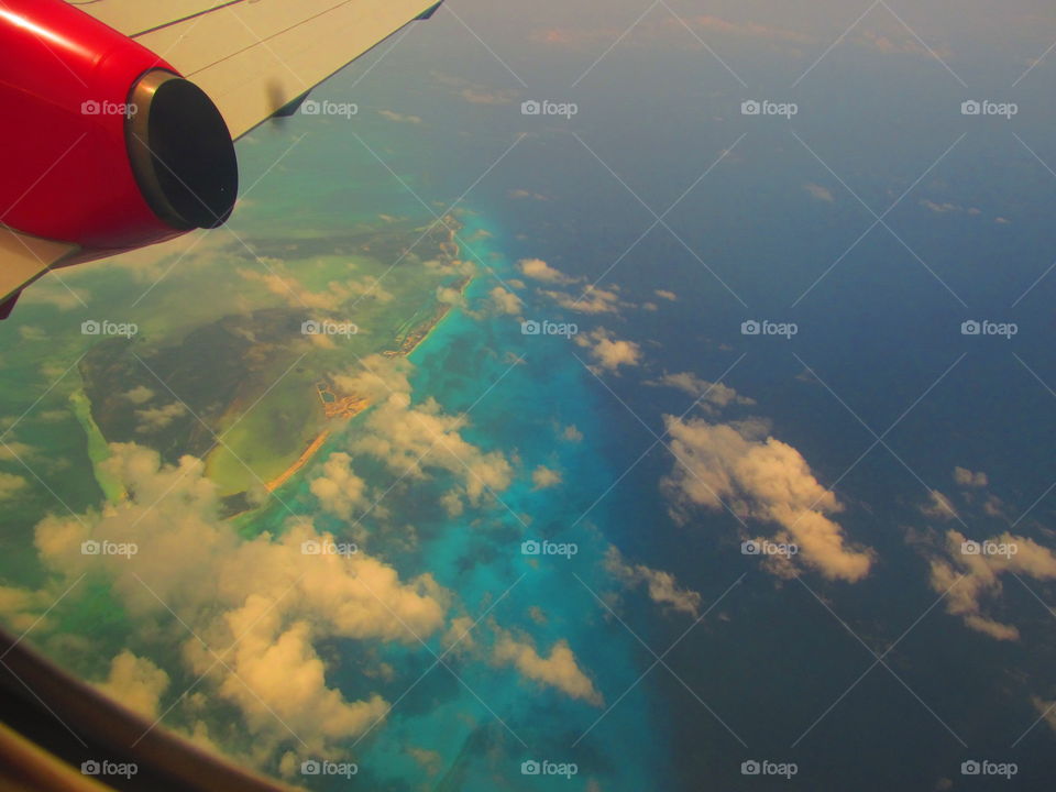 from the airplane windows