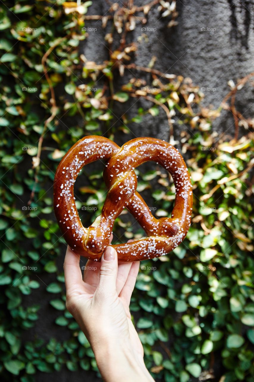 Fresh pretzel served at Idle Hour 