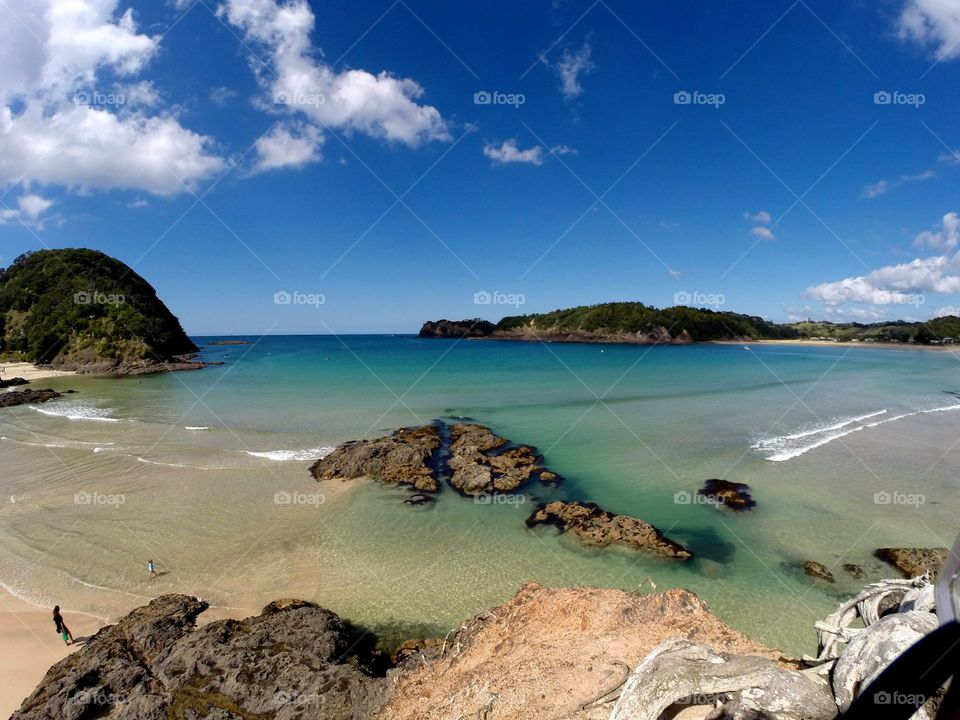 Cliff at coastline, New Zealand