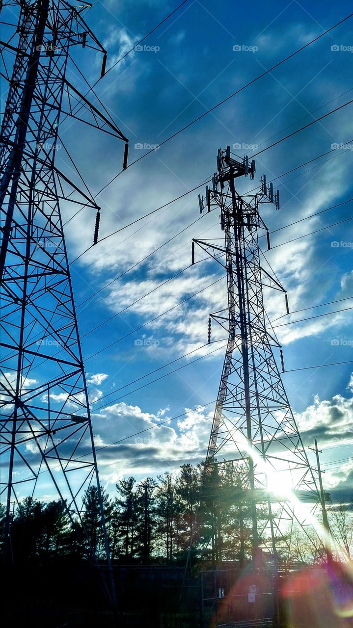 Electric Towers and Transmission Lines