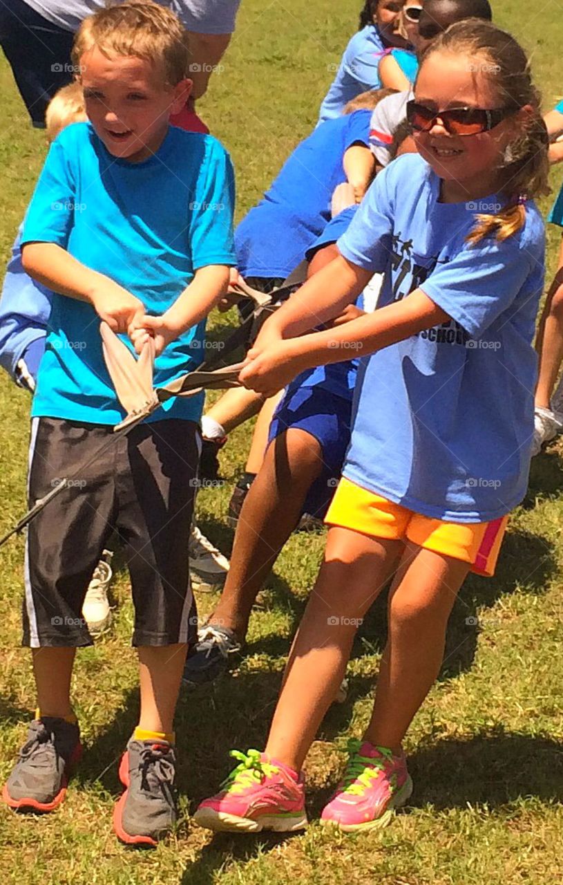 Kindergarden tug of war 