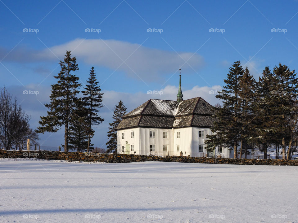 Old wooden church. 