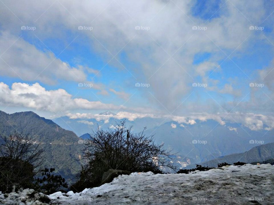 Frozen mountains in mayudiya