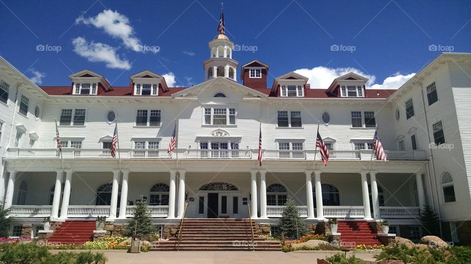 The Stanley Hotel. Estes Park, Colorado.  The Shining, and parts of Dumb and Dumber were filmed here.