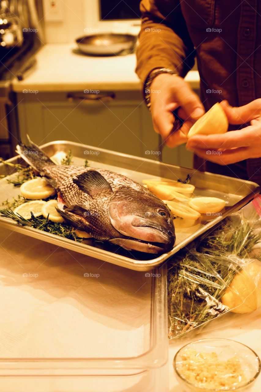 Let’s Eat!, Preparing Dinner, Homemade Meals, Preparing Fish For Dinner, Eating At Home, Cooking In The Kitchen, Chef Prepares The Meal, Dinner Time Preparation