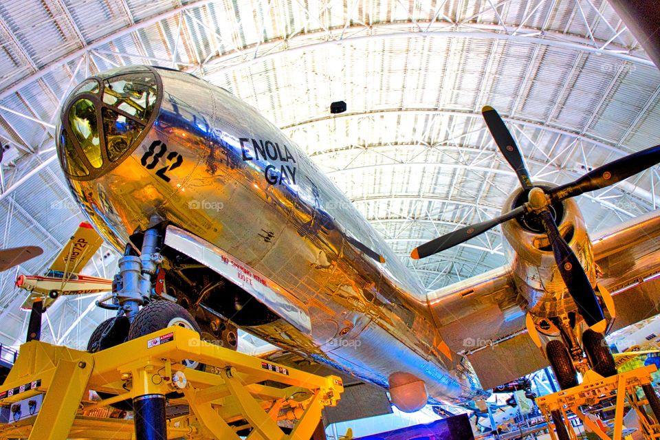 Enola Gay. The plane that dropped the first nuclear bomb in World War 2. 