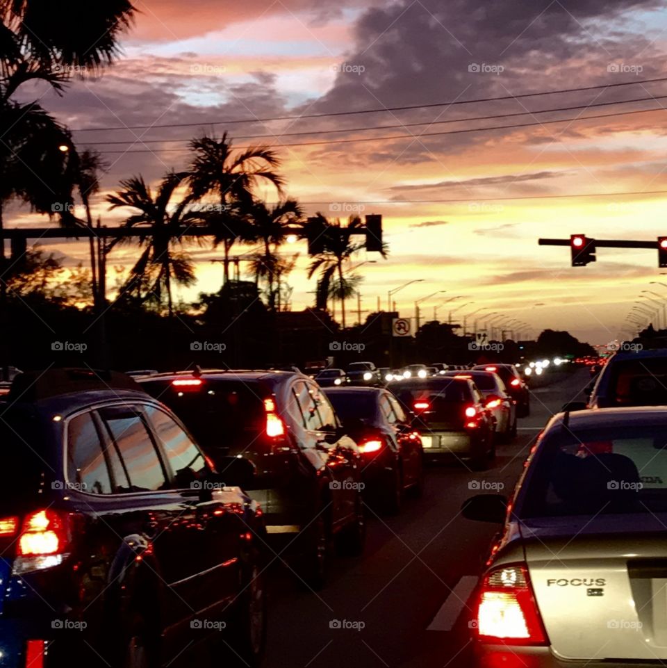 Oh South Florida, your Sunsets & Traffic.