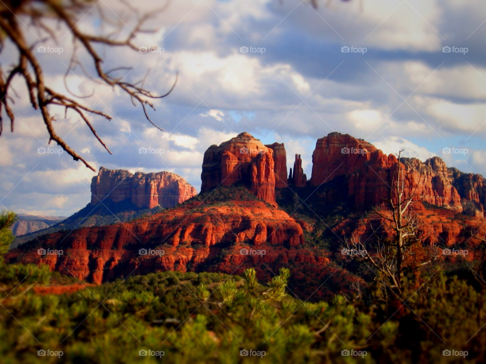 sedona az sunset mountains stormy by stevehardley7