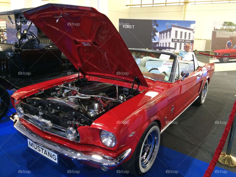 Red Ford Mustang