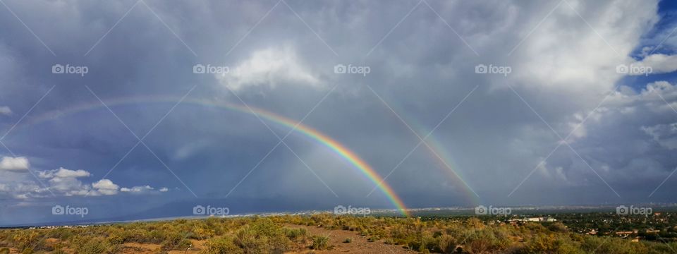 Double Rainbow in the Desert