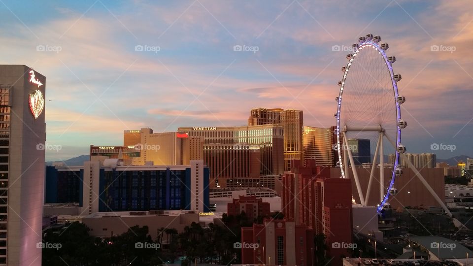 Las Vegas Sunset with LINQ