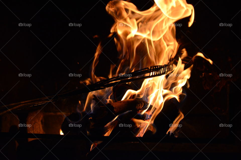 Close-up of campfire