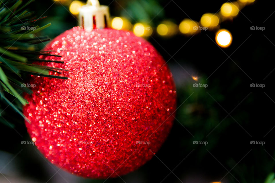 Red Christmas bauble