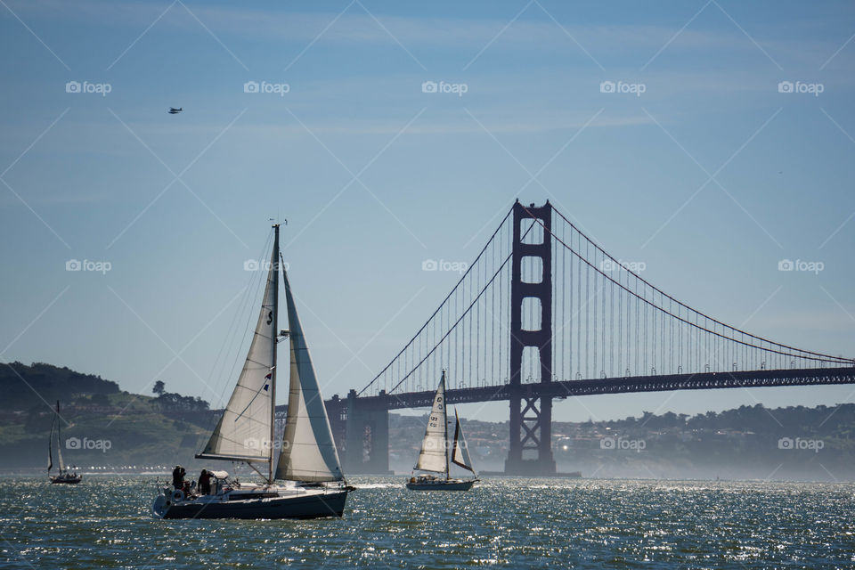 Sailboats and the Golden Gate
