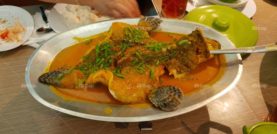 Steamed Grouper with tamarind Sauce