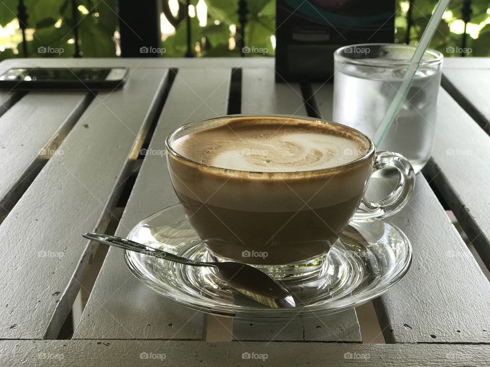 Coffee latte, relex time