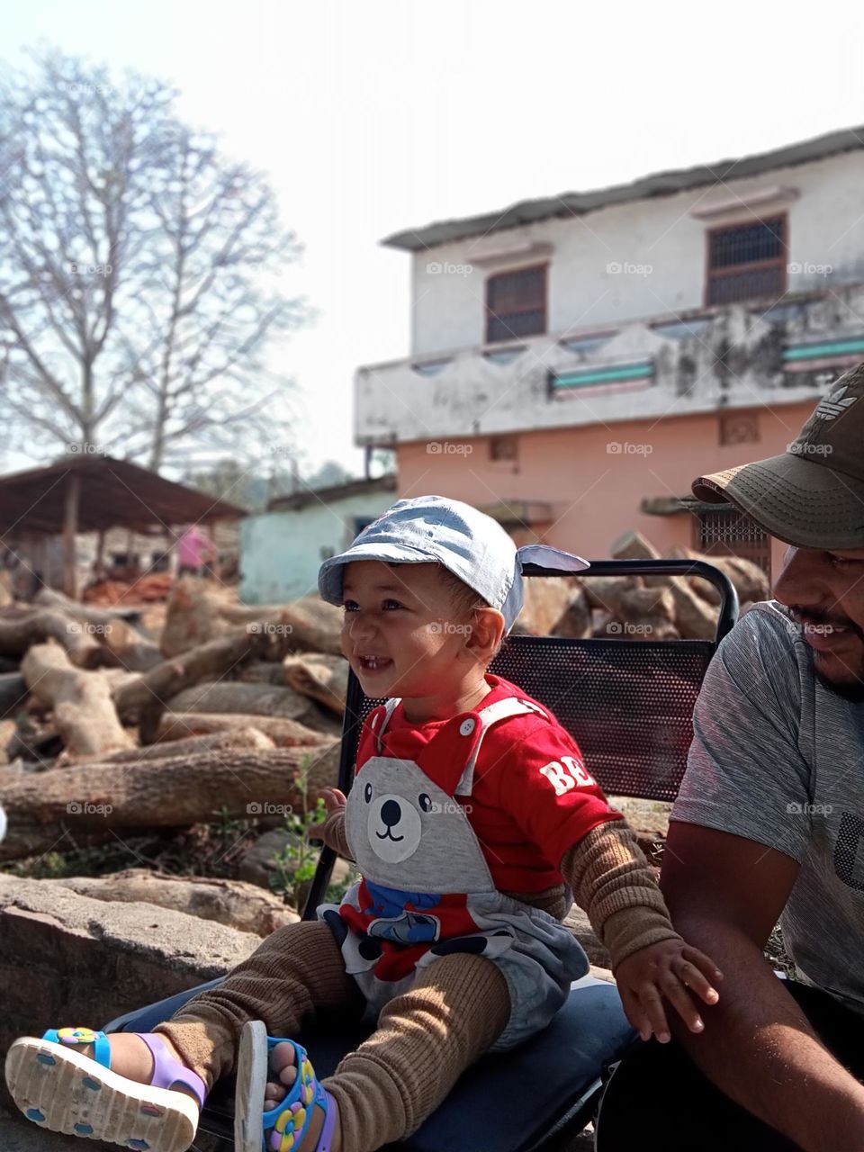 smiling face of a baby