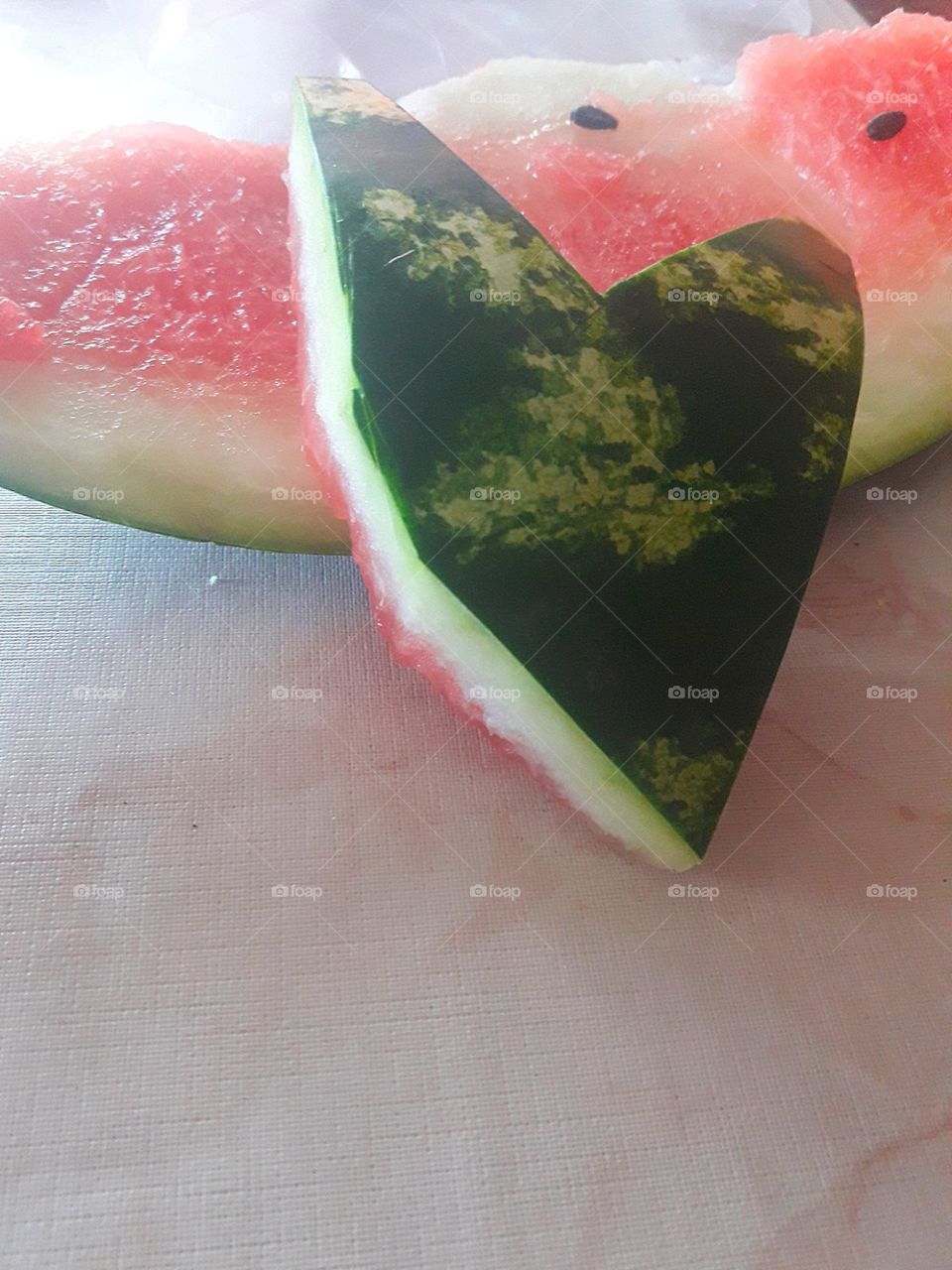 watermelon leaf heart