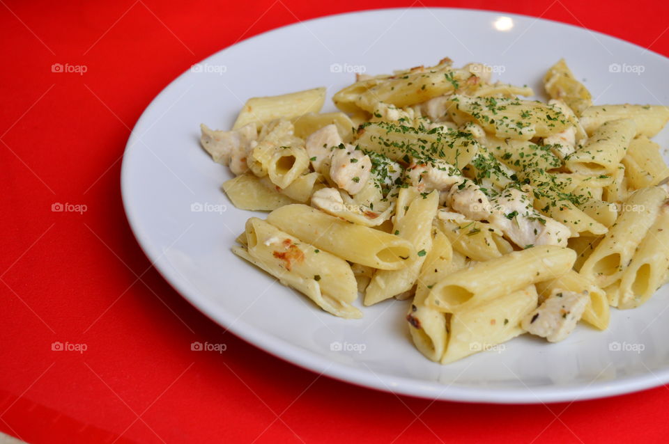 Close-up of pasta in plate