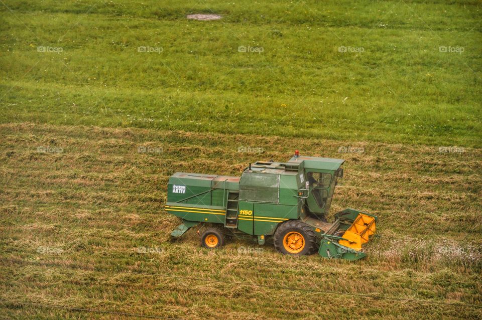 combine at field