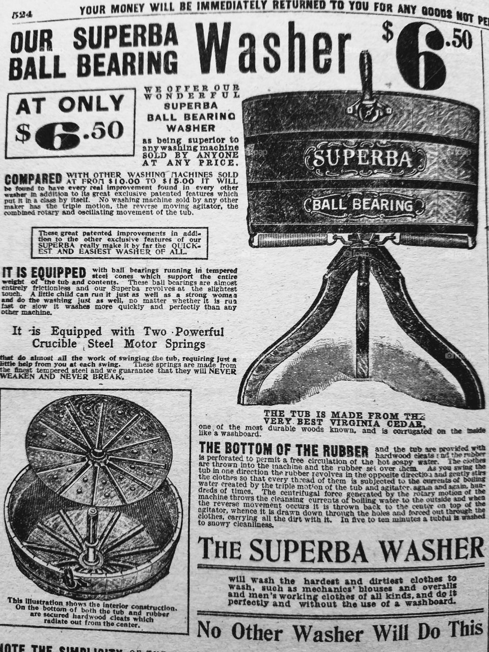 sears catalog superba  washing machine wringer washer