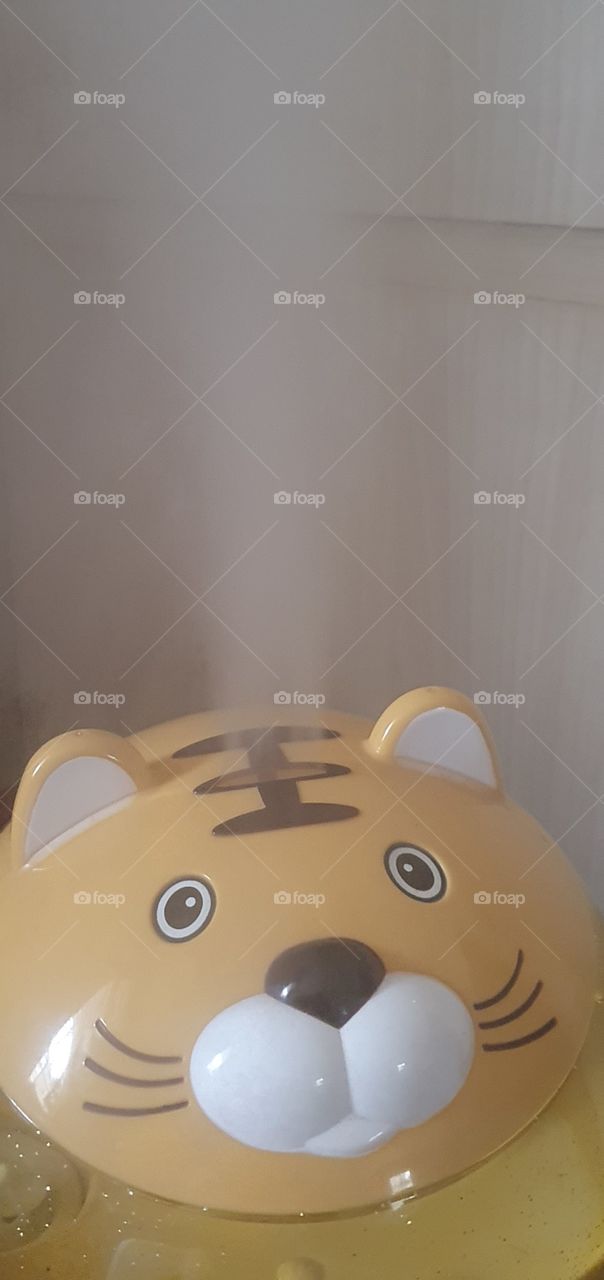 nebulização em forma de gato