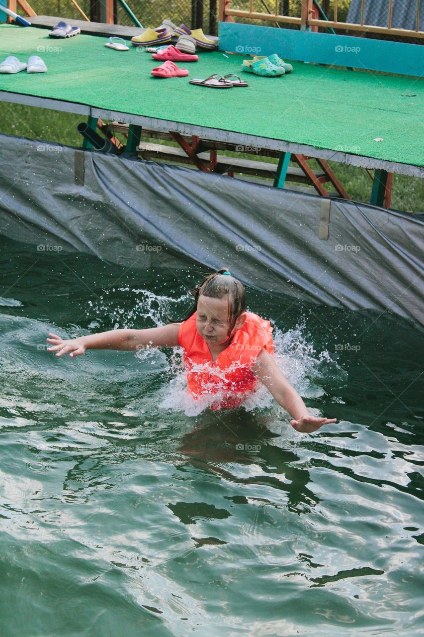 a swim in the pool