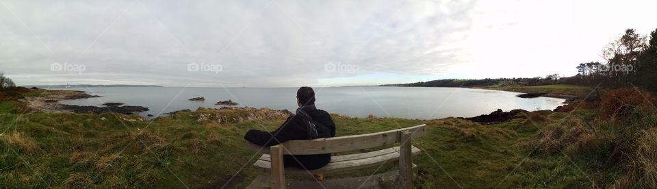 Contemplating by the sea in North Ireland