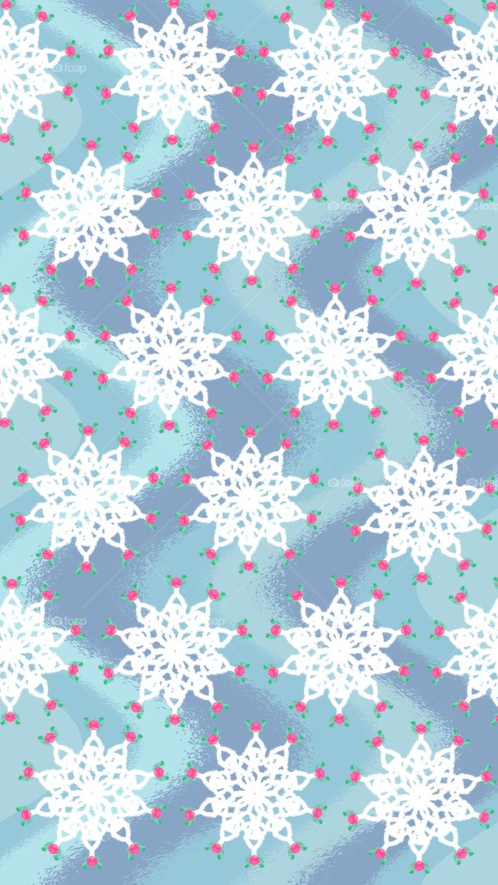 Fabric patterns, graphic patterns, tile patterns, Thai patterns Simple style on a white Sea pattern