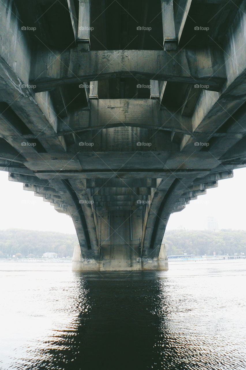 bridge in Kiev, view from below