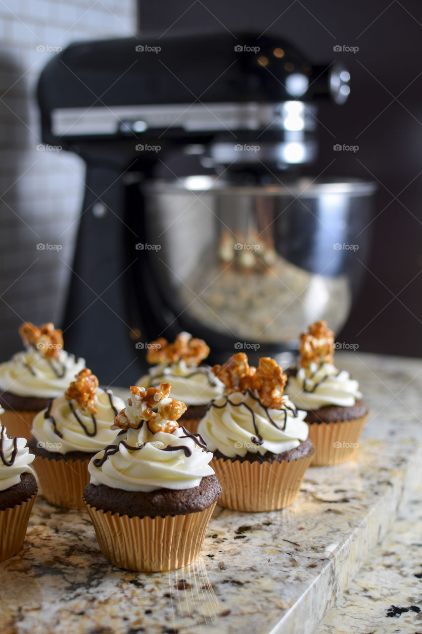 Chocolate Cupcakes with Bourbon Buttercream 