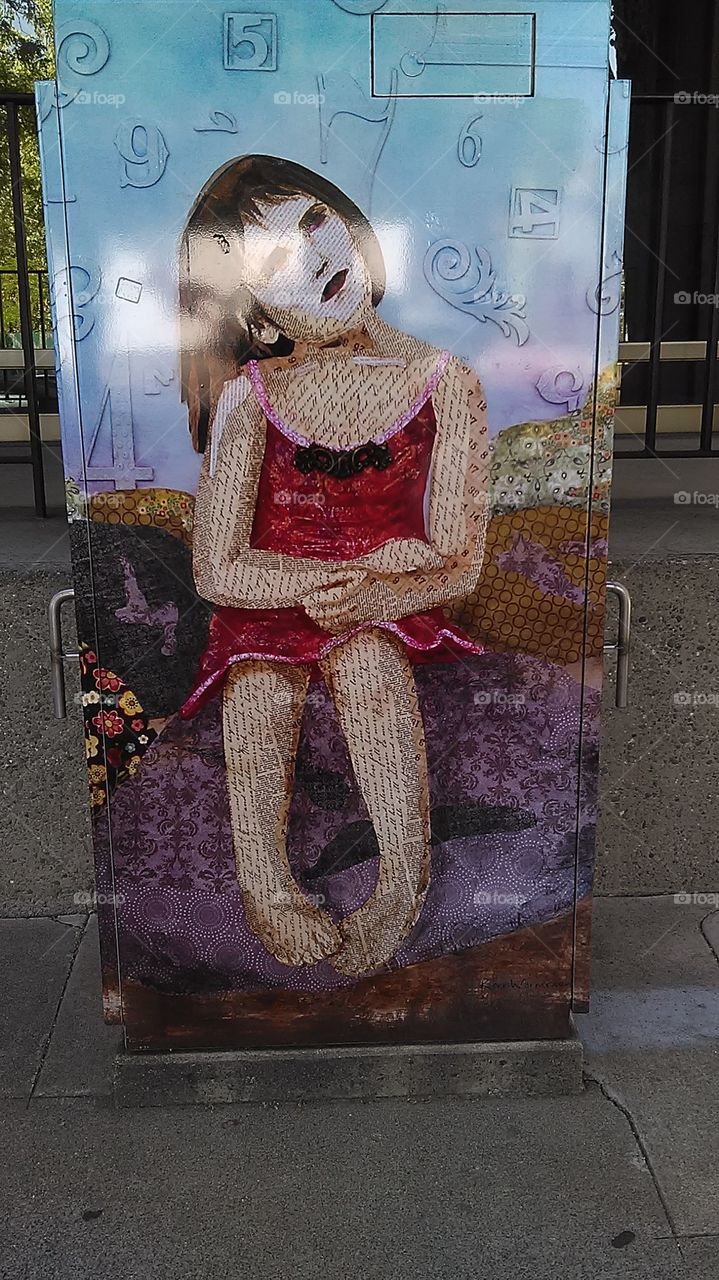 Thinking girl. Out for a bike ride