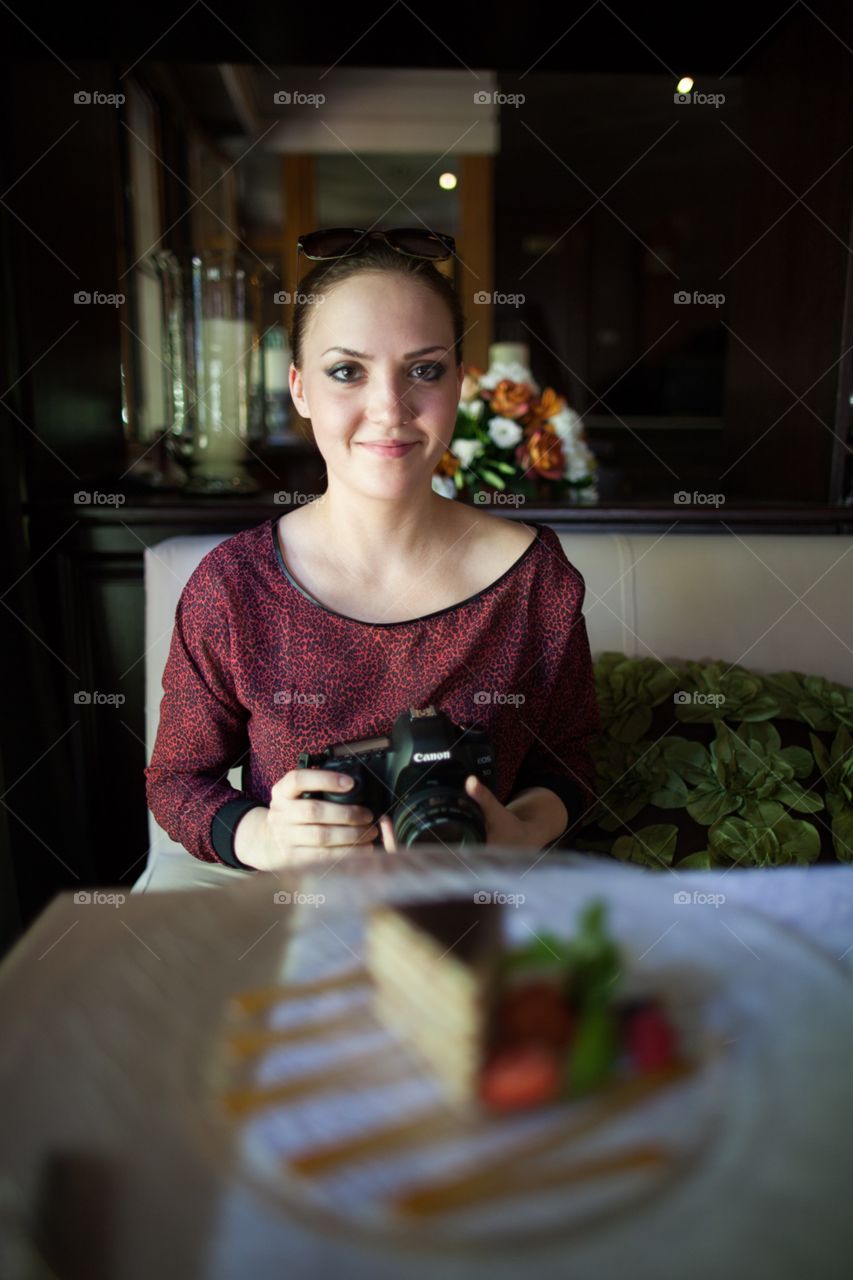 Woman, Indoors, People, Food, Restaurant