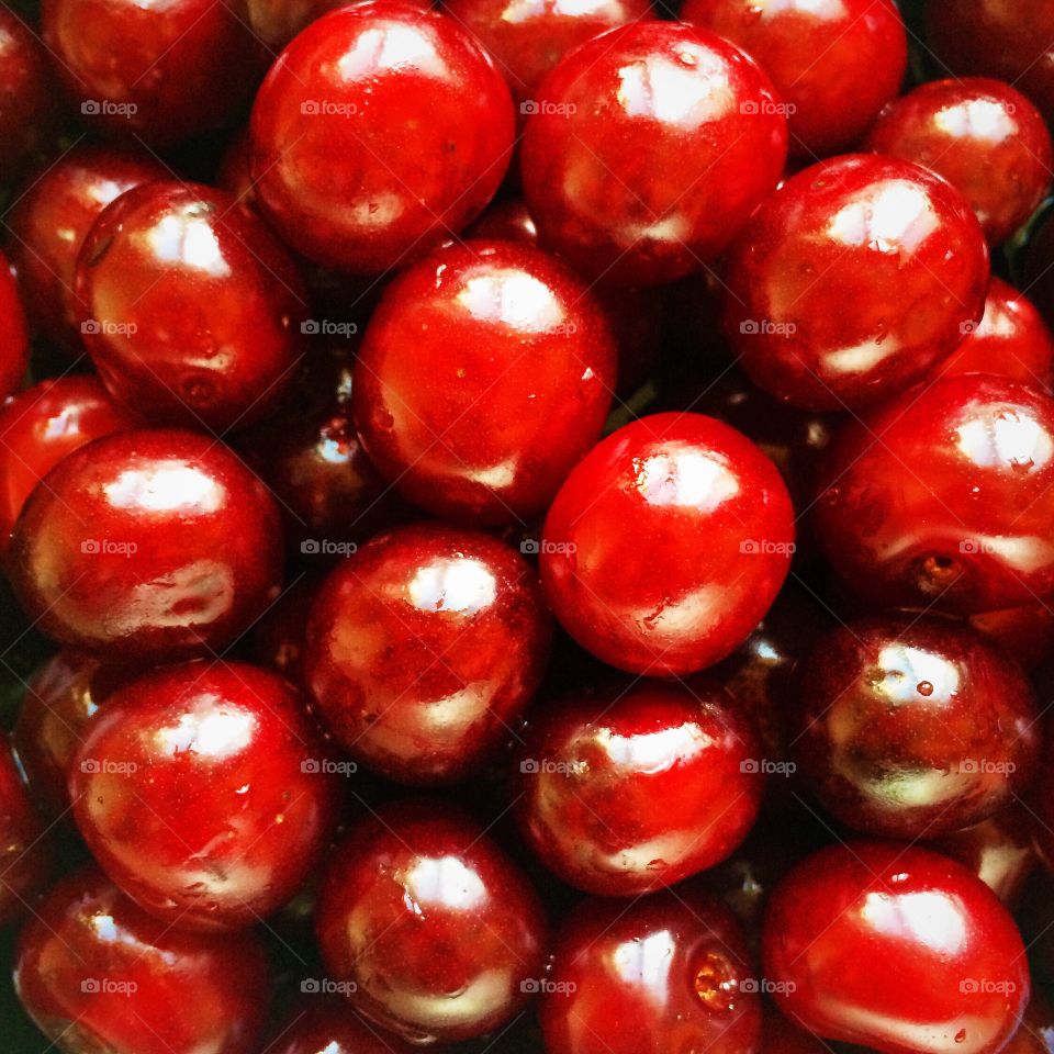 Full frame shot of cherries