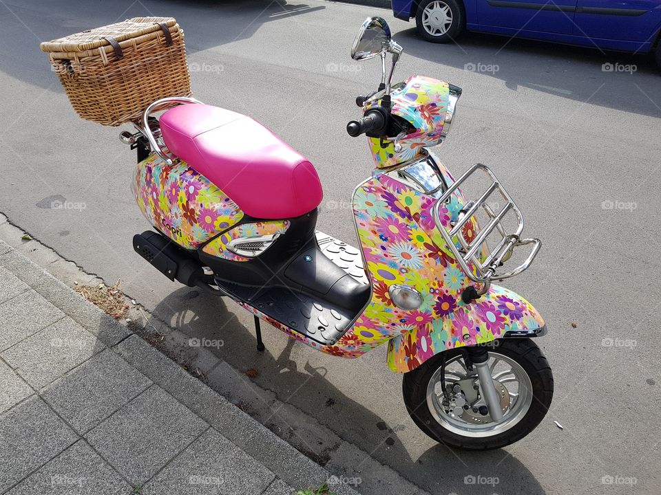 colorful motorcycle