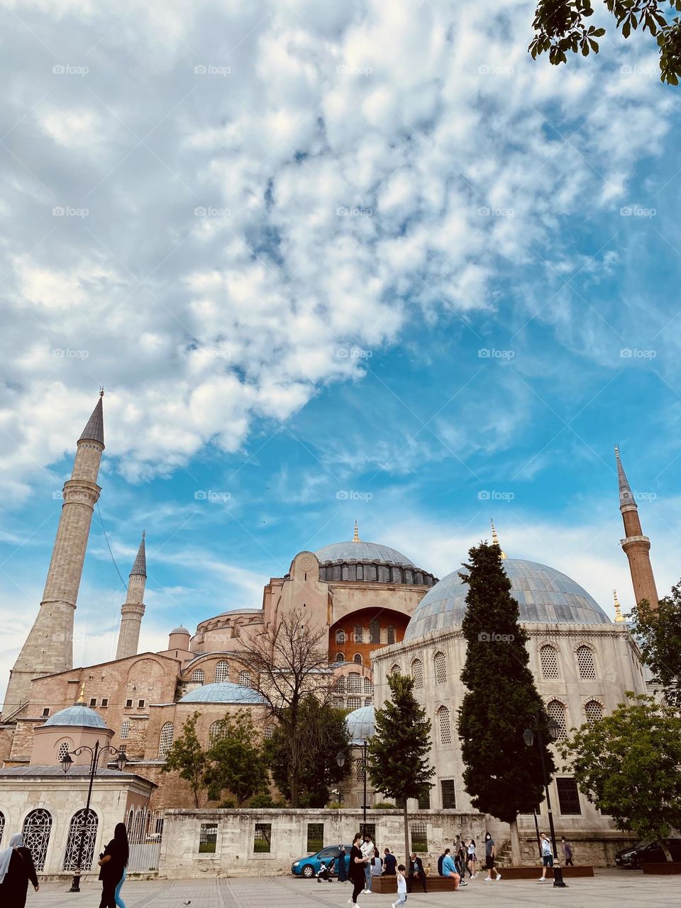 Perfect view of Red apple of istanbul, Hagia Sophie 