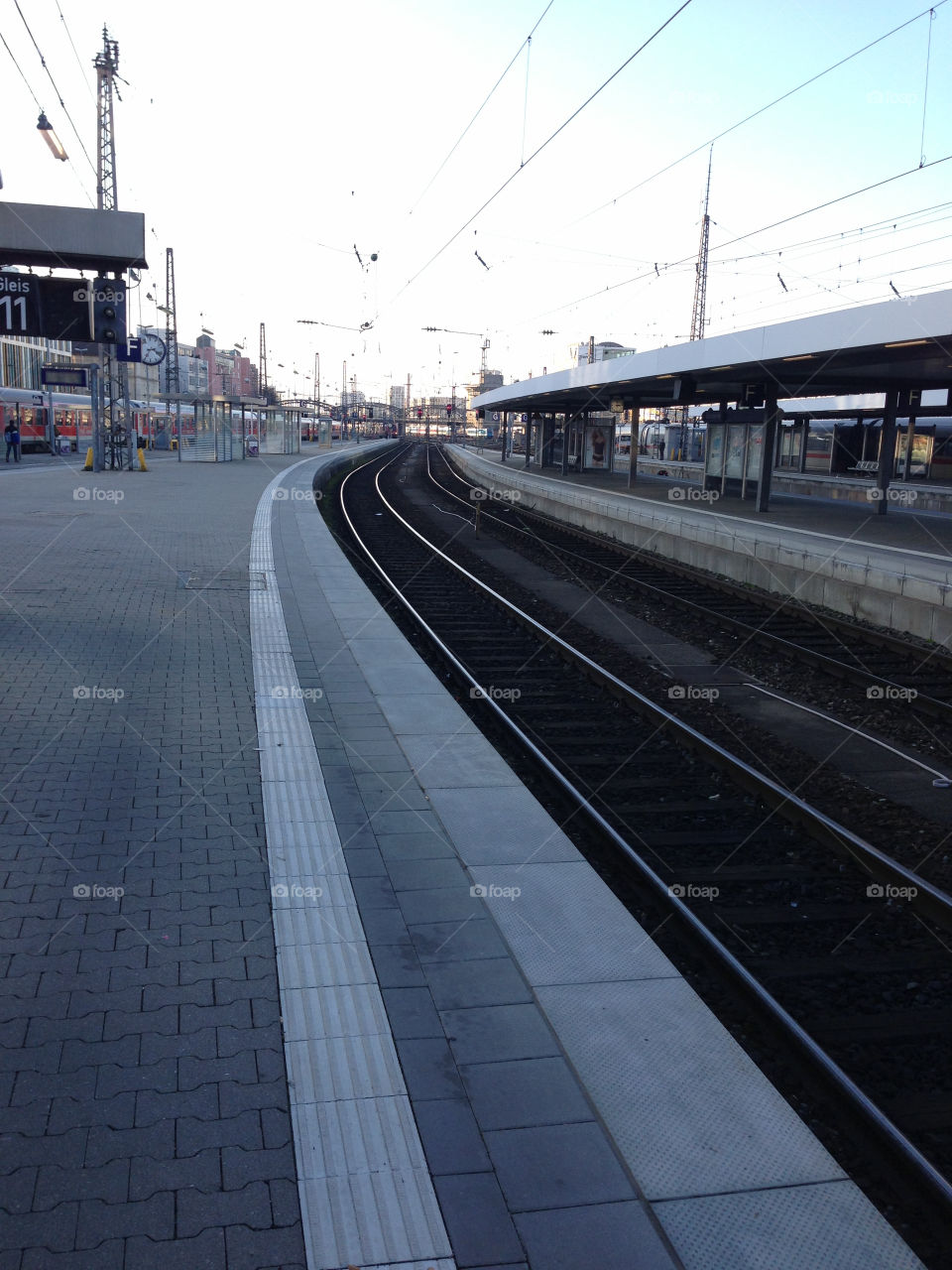 train station platform tracks by lexlebeur