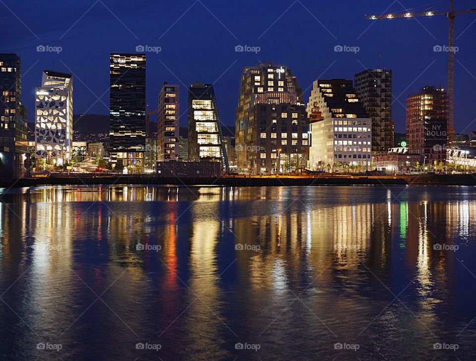 Barcode skyline in Oslo