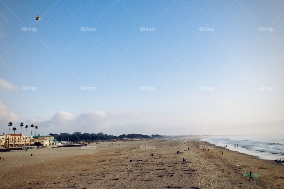 Biplane and surfboard 