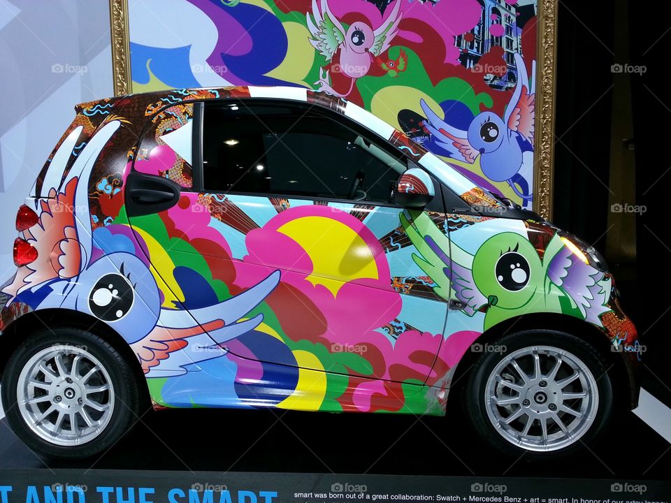 Cool paint smart car