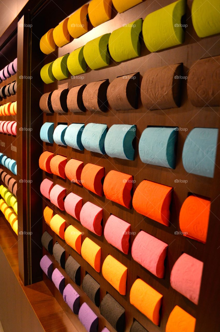 Colorful toilet paper 