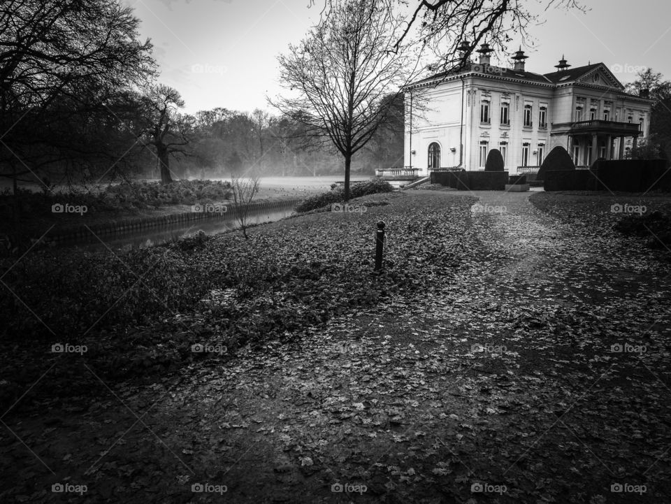 A small castle in a park in Antwerp, Belgium.