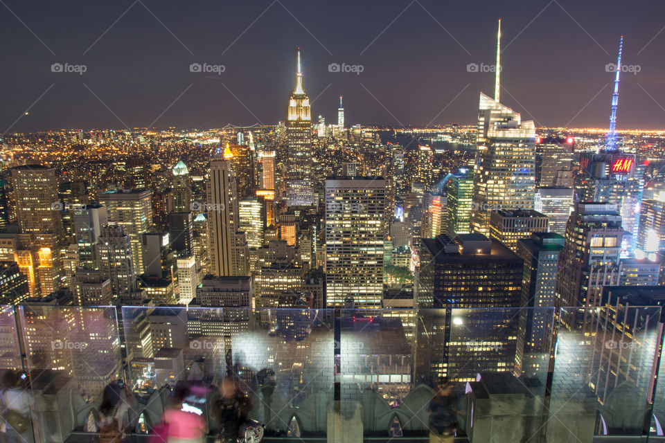 New York City and Empire State Building by night 