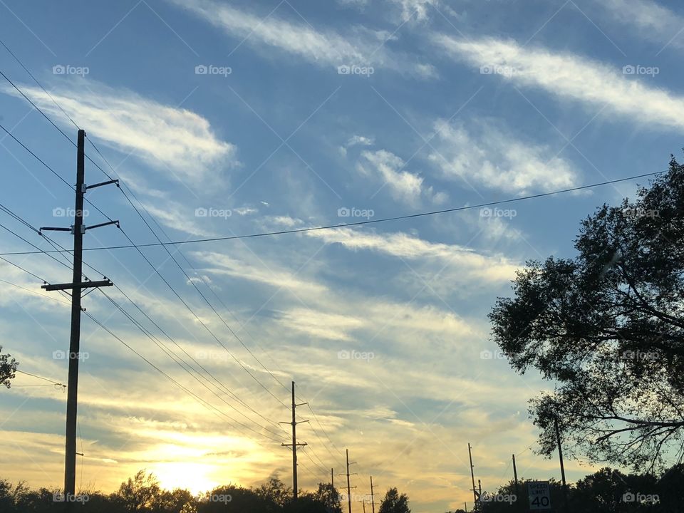 Lovely sunset and clouds