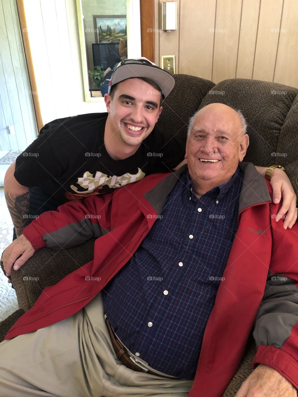 Grandson and grandfather 