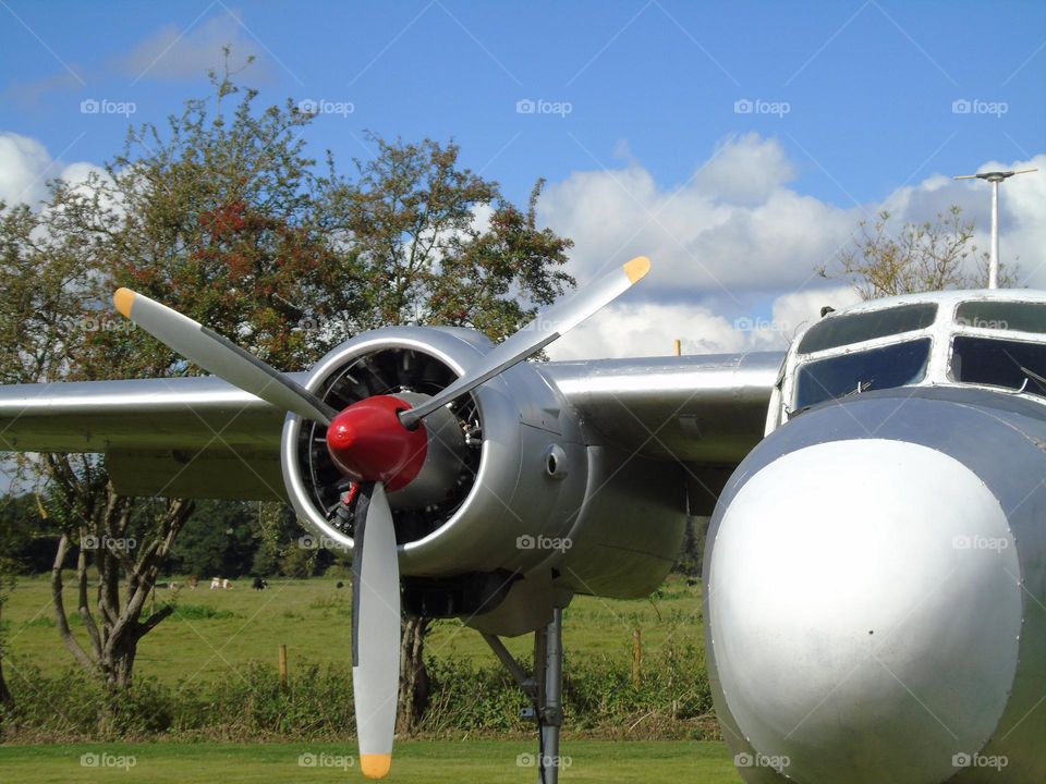 Percival Sea Prince engine, airplane, museum in UK