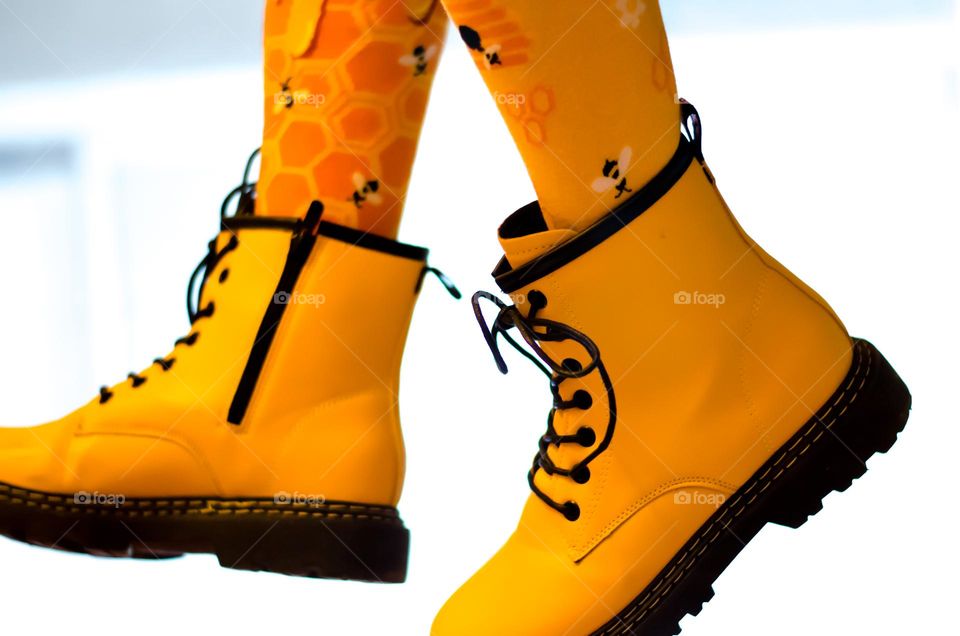 Modern Yellow Boots